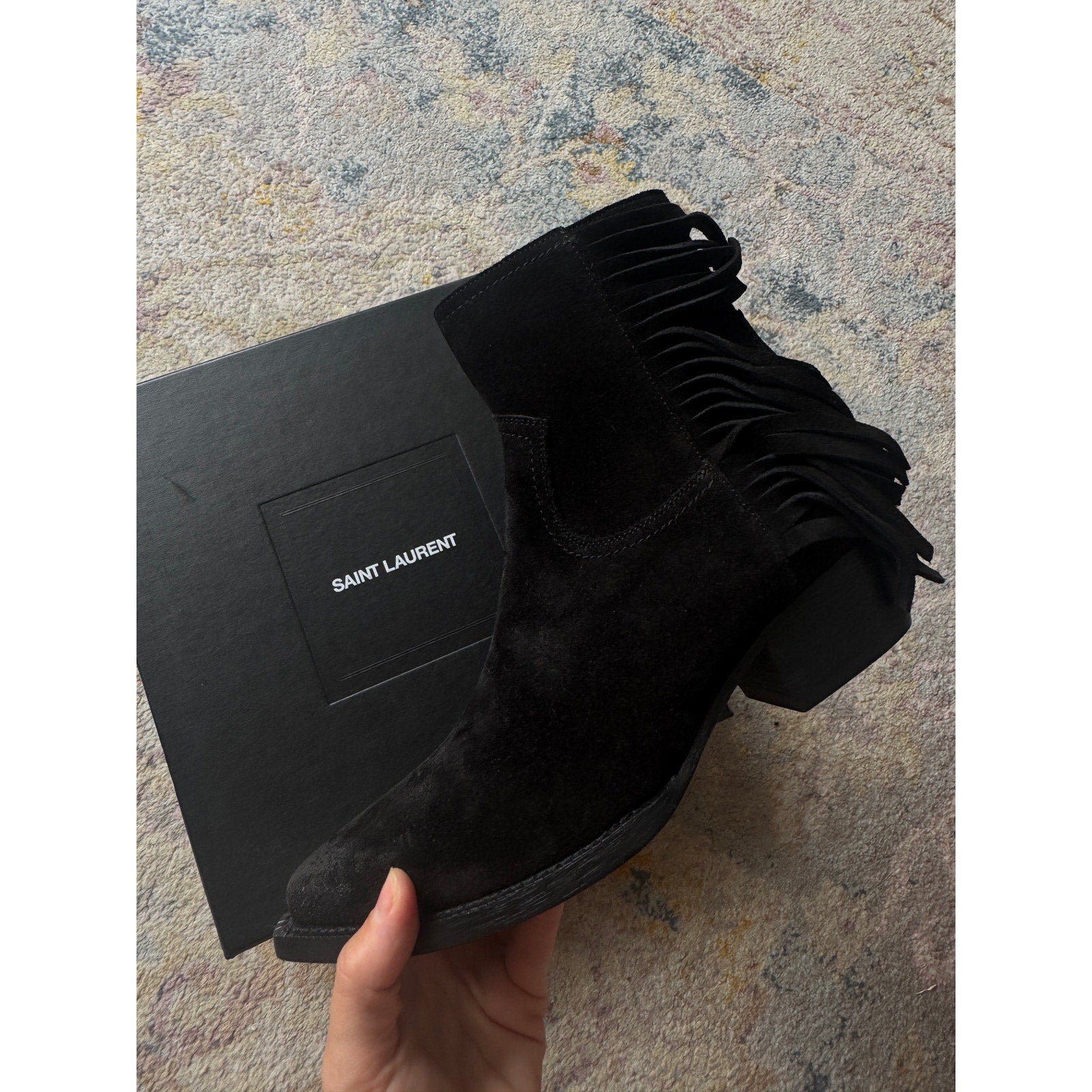 Lukas Black Heeled Ankle Boot