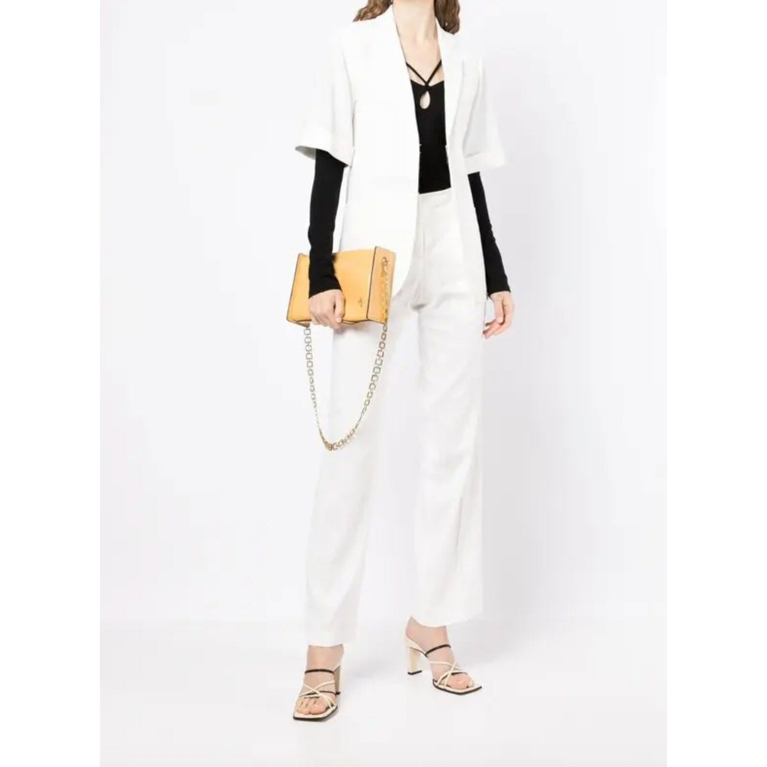 Short Sleeve Pocket Blazer & Low Rise Pant SET