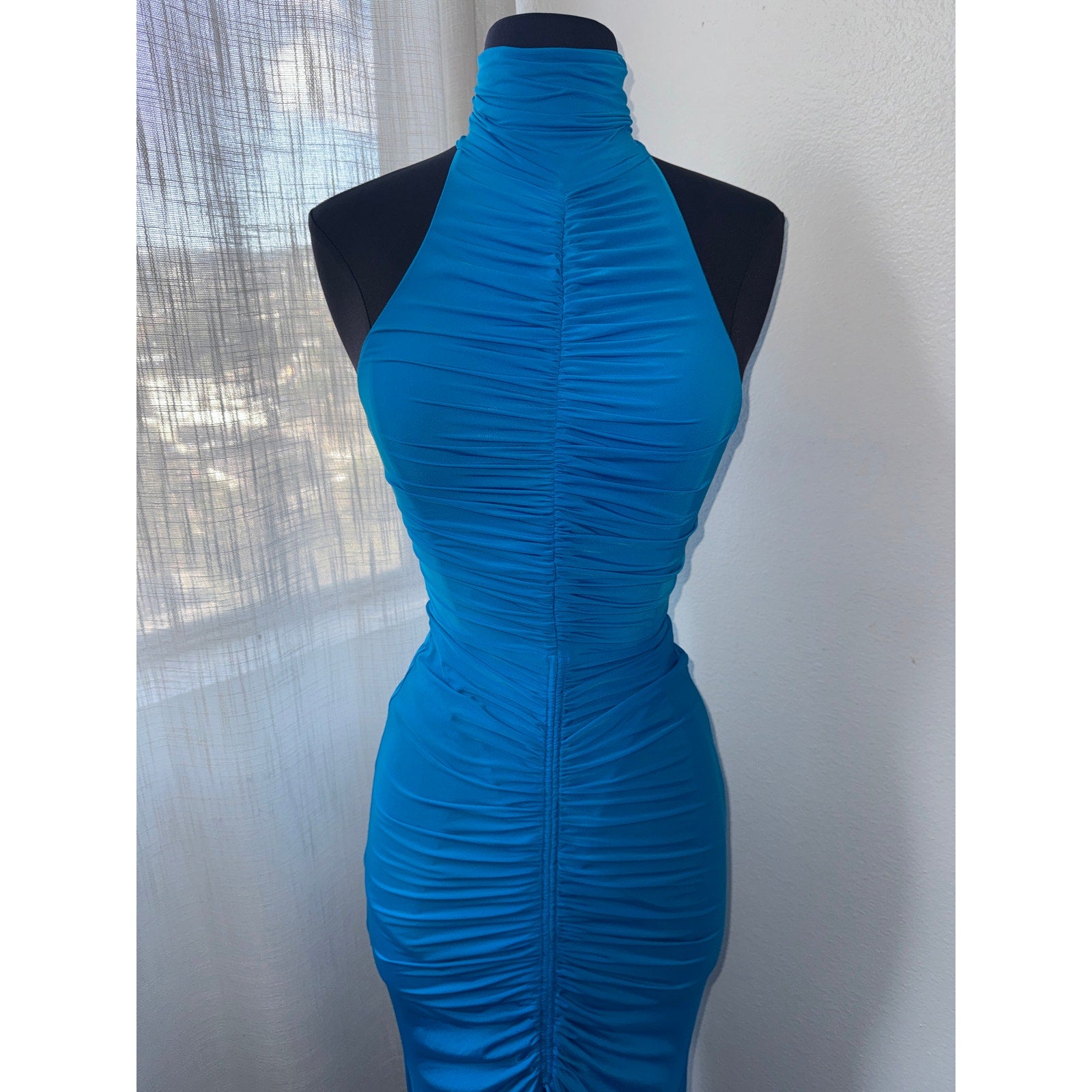 Lorne Halterneck Ruched Gown