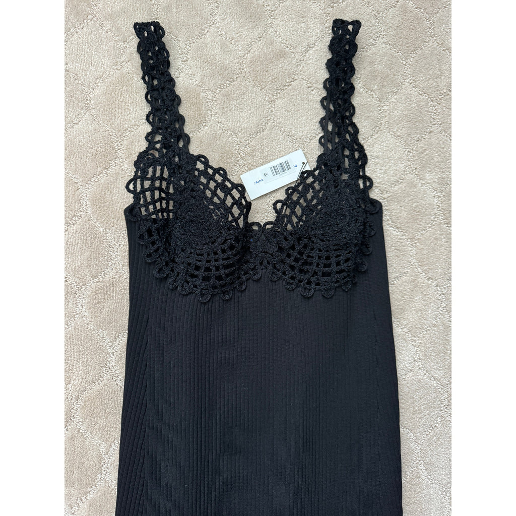 Embroidered Viscose Knit Dress