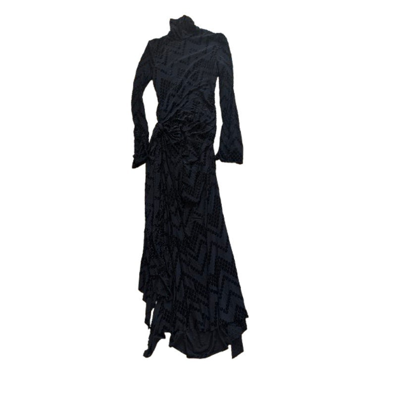 Eyelet Embroidered Jersey Dress with Twist Detail