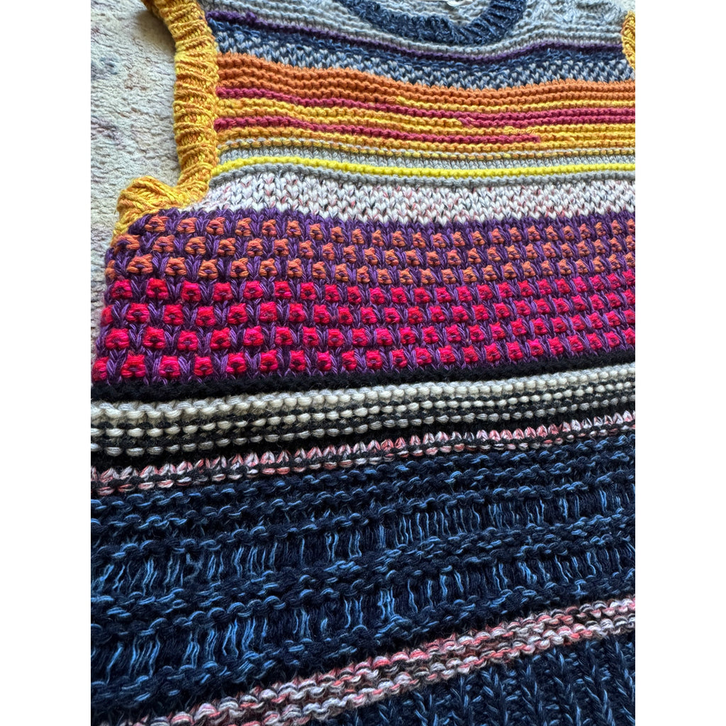 Striped Sleeveless Cashmere Sweater Vest