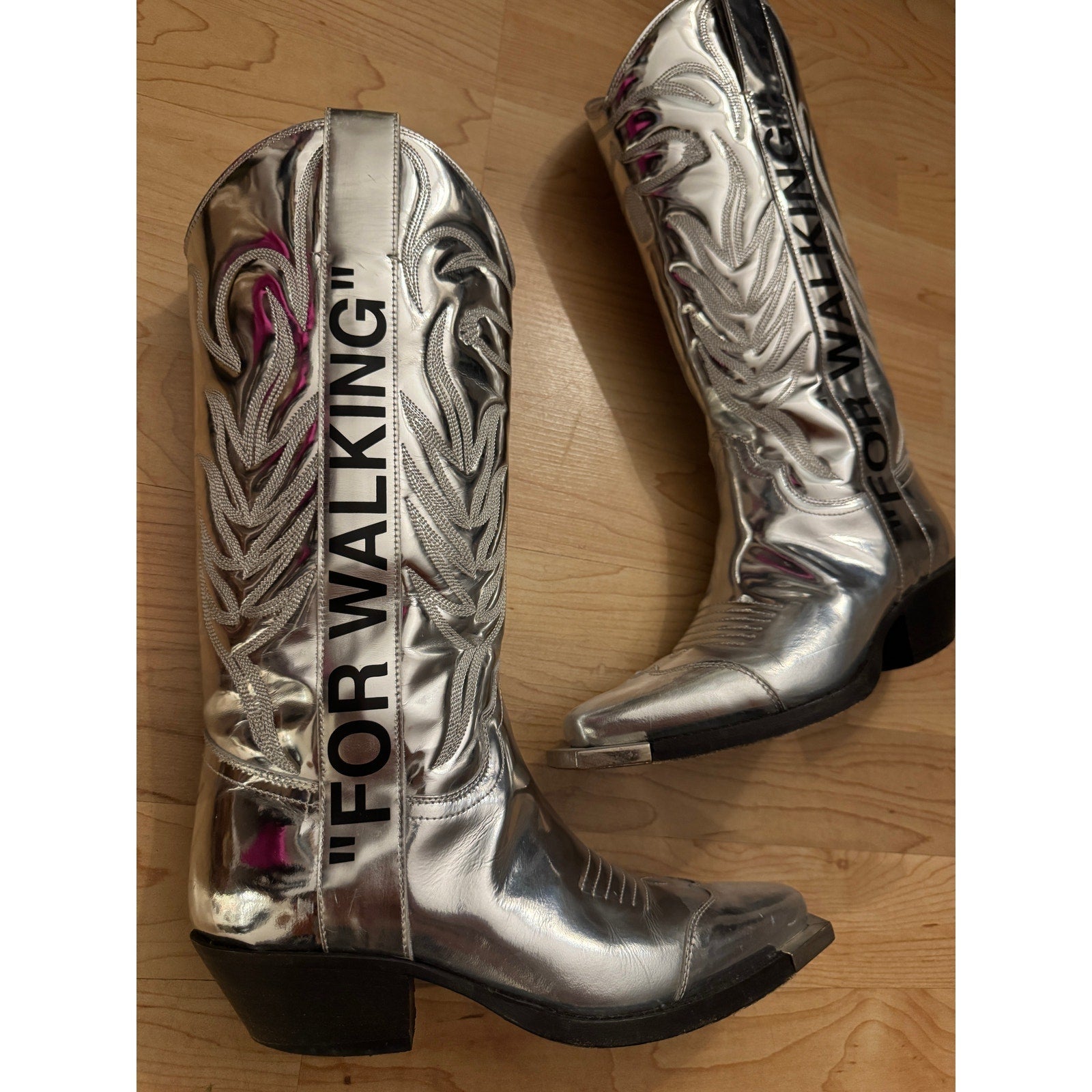 "for Walking" Metallic Cowboy Boots