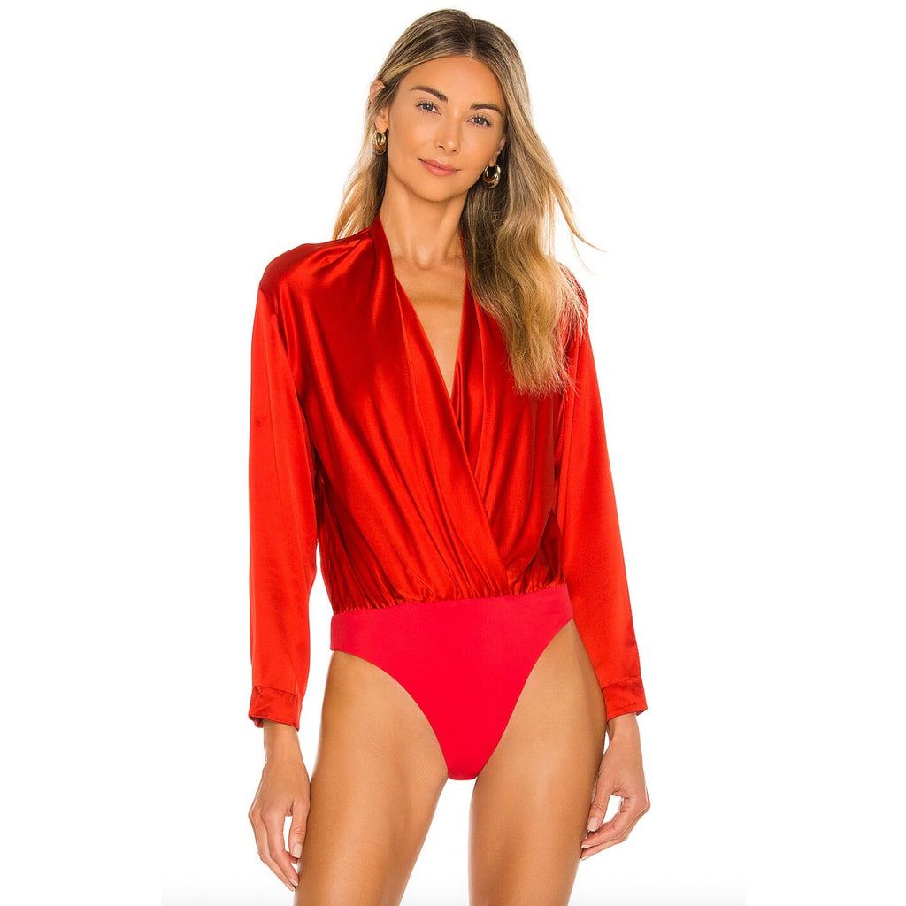 Long Sleeve Draped Bodysuit