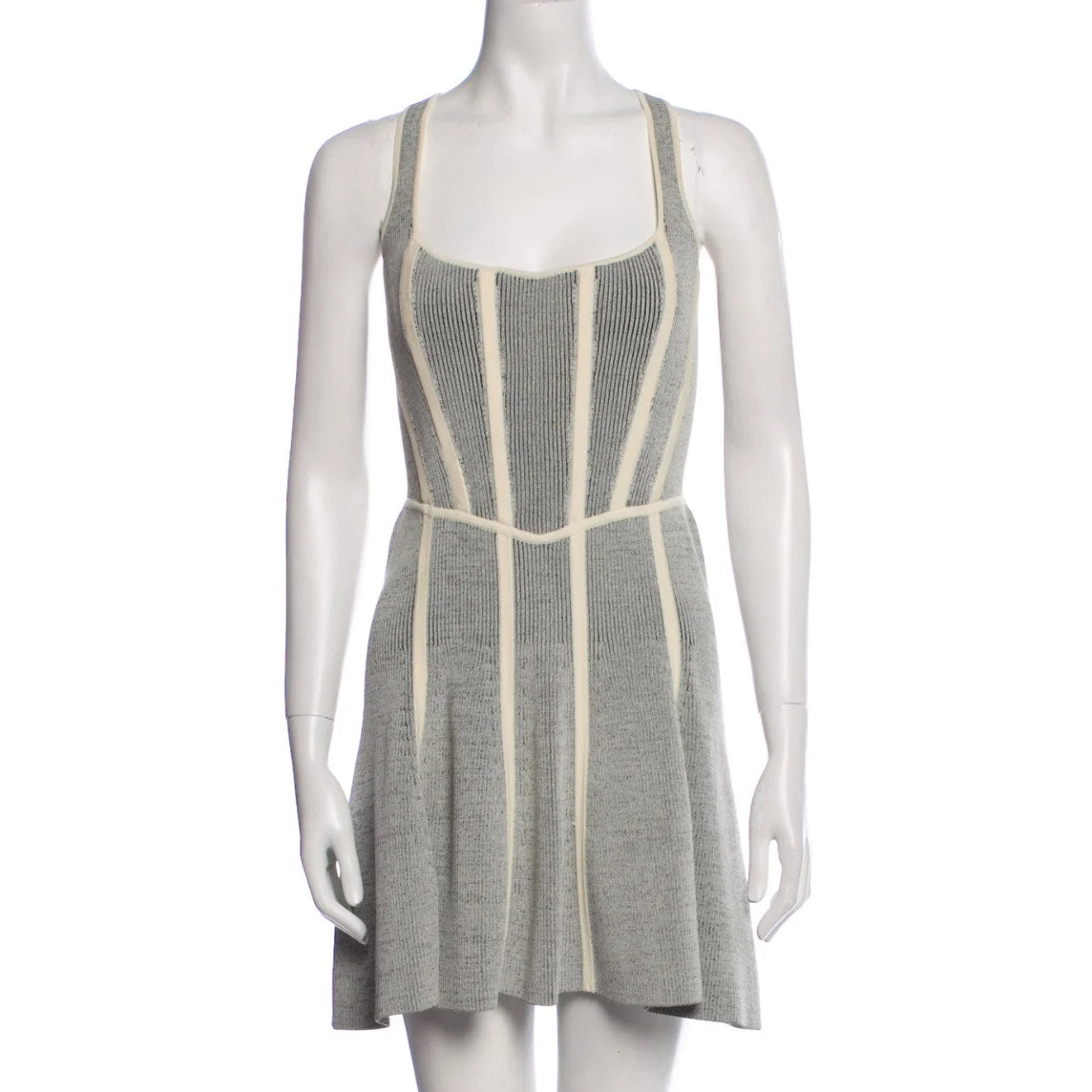 Rib Knit Corset Mini Dress