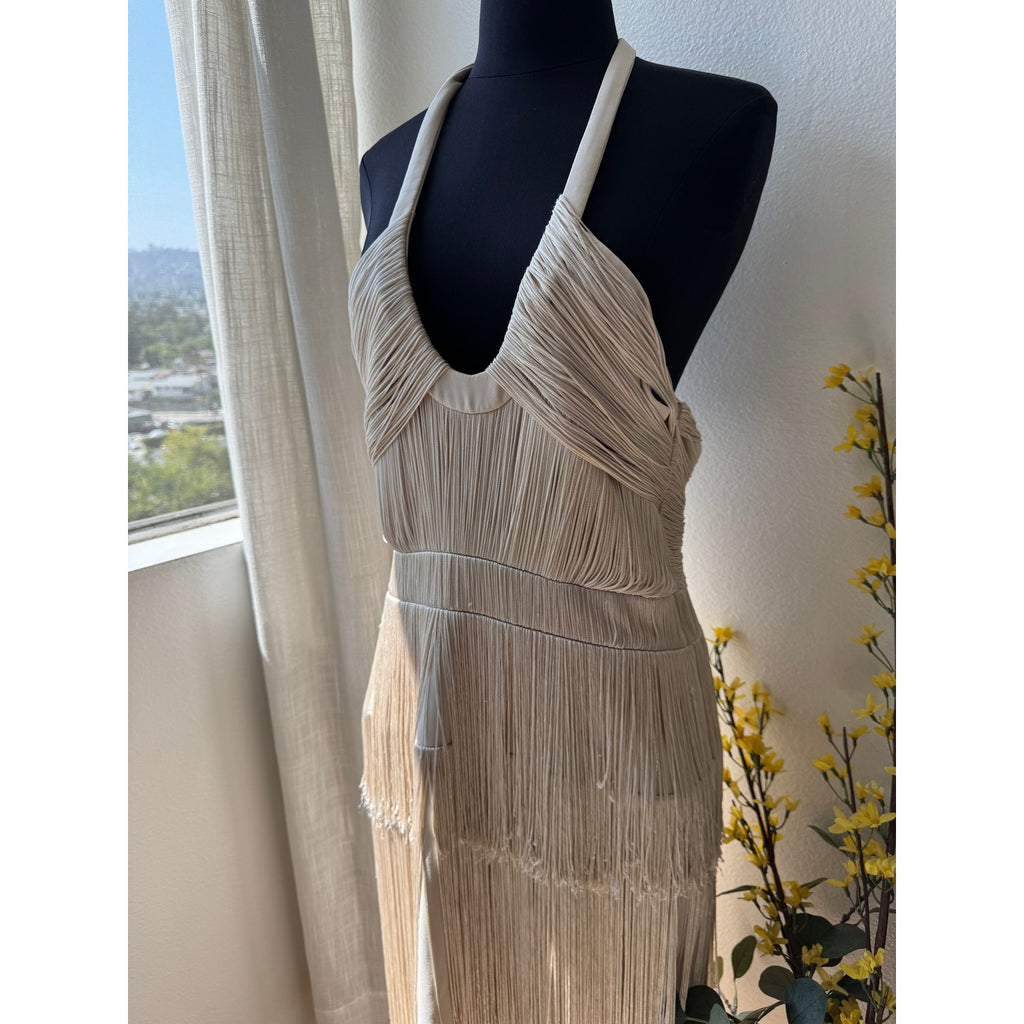 Baldwin Draped Fringe Maxi Dress