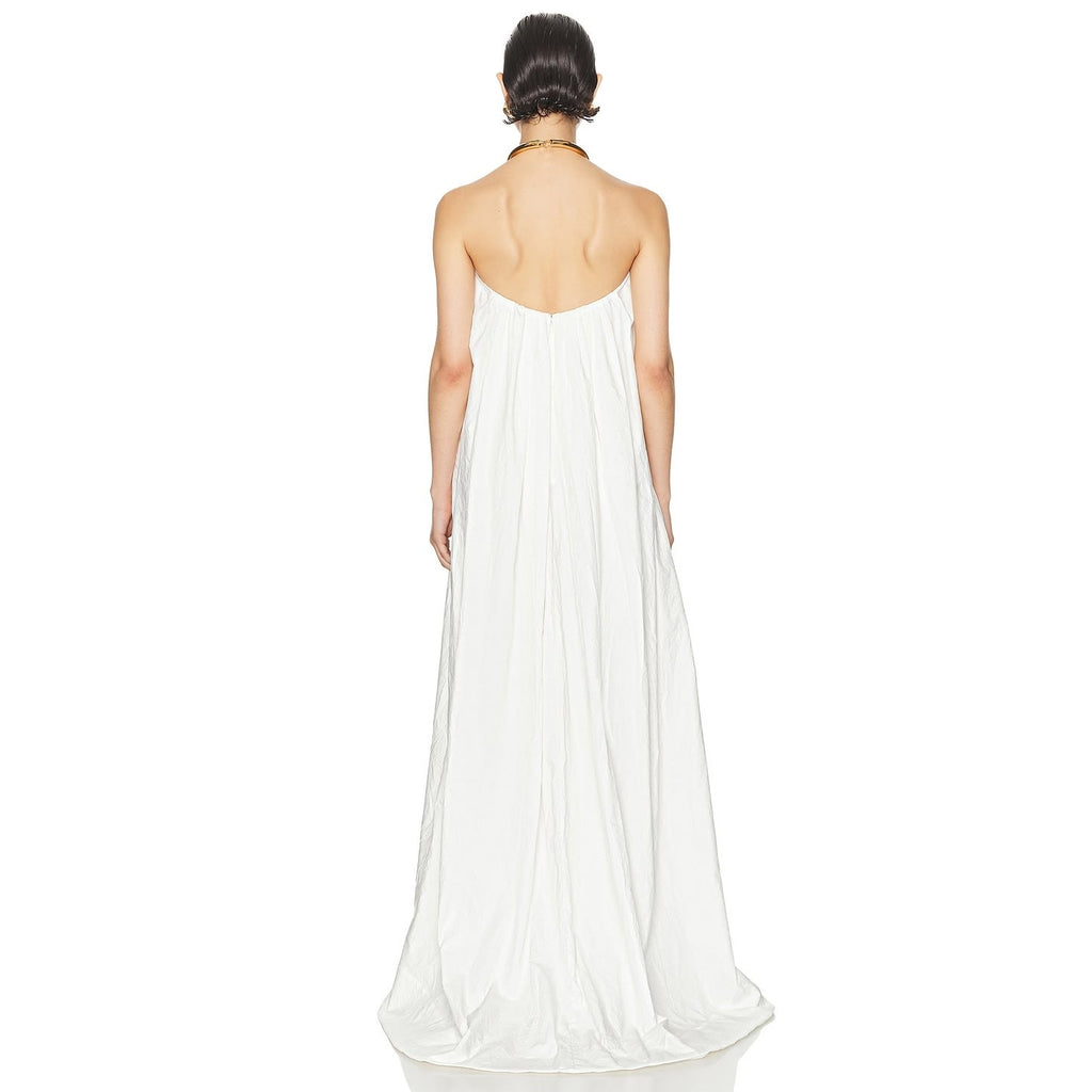 Crinkle Pleated Gown