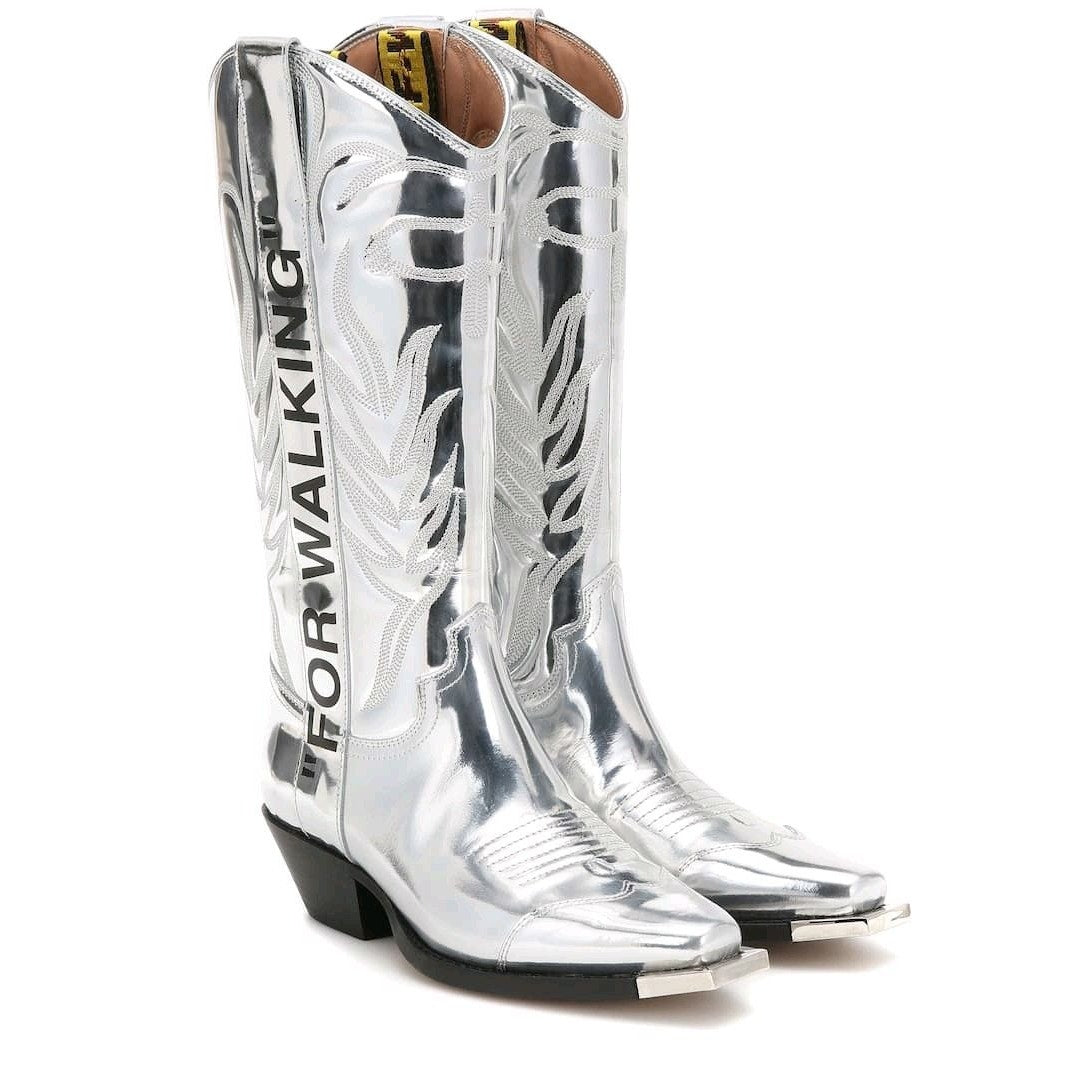 "for Walking" Metallic Cowboy Boots
