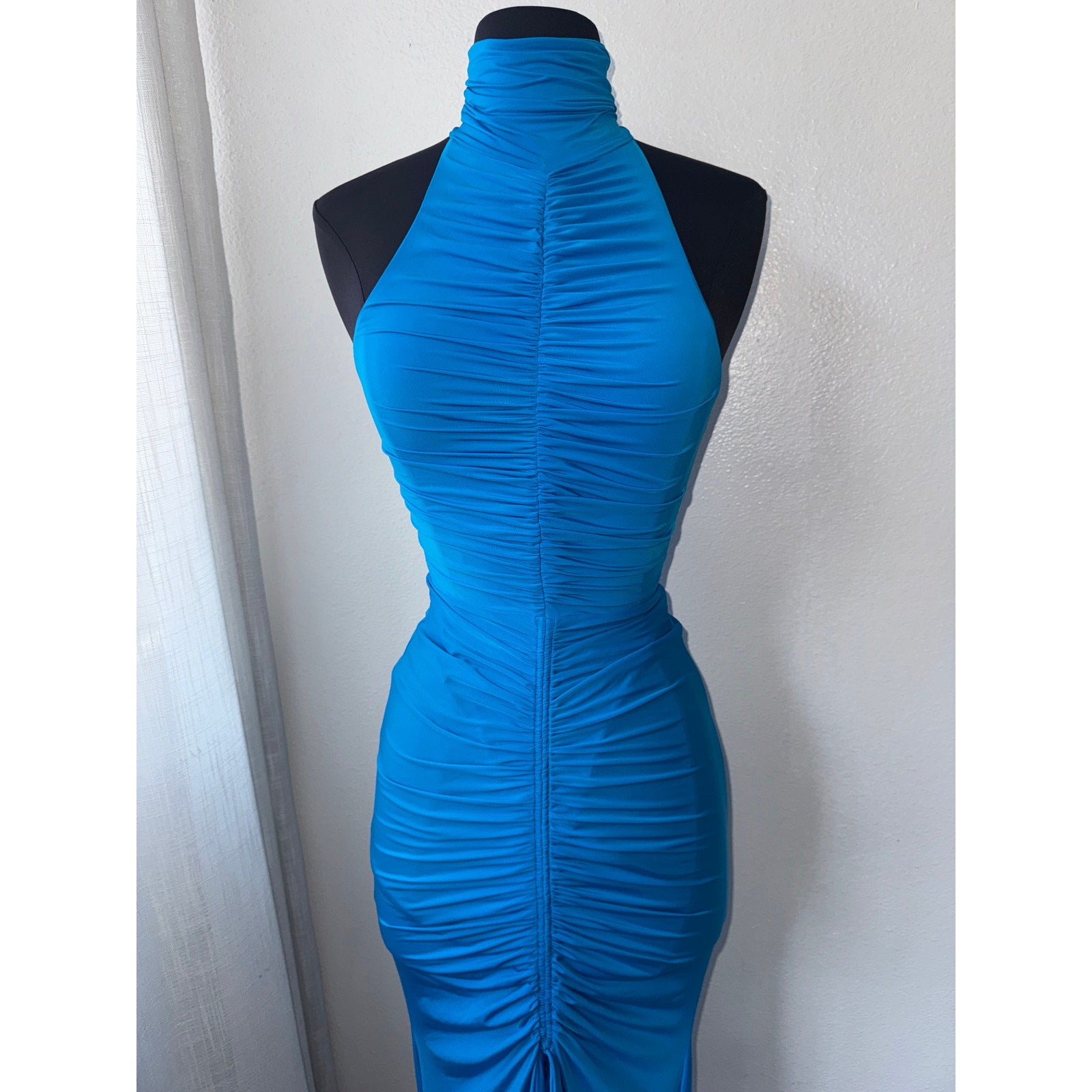 Lorne Halterneck Ruched Gown