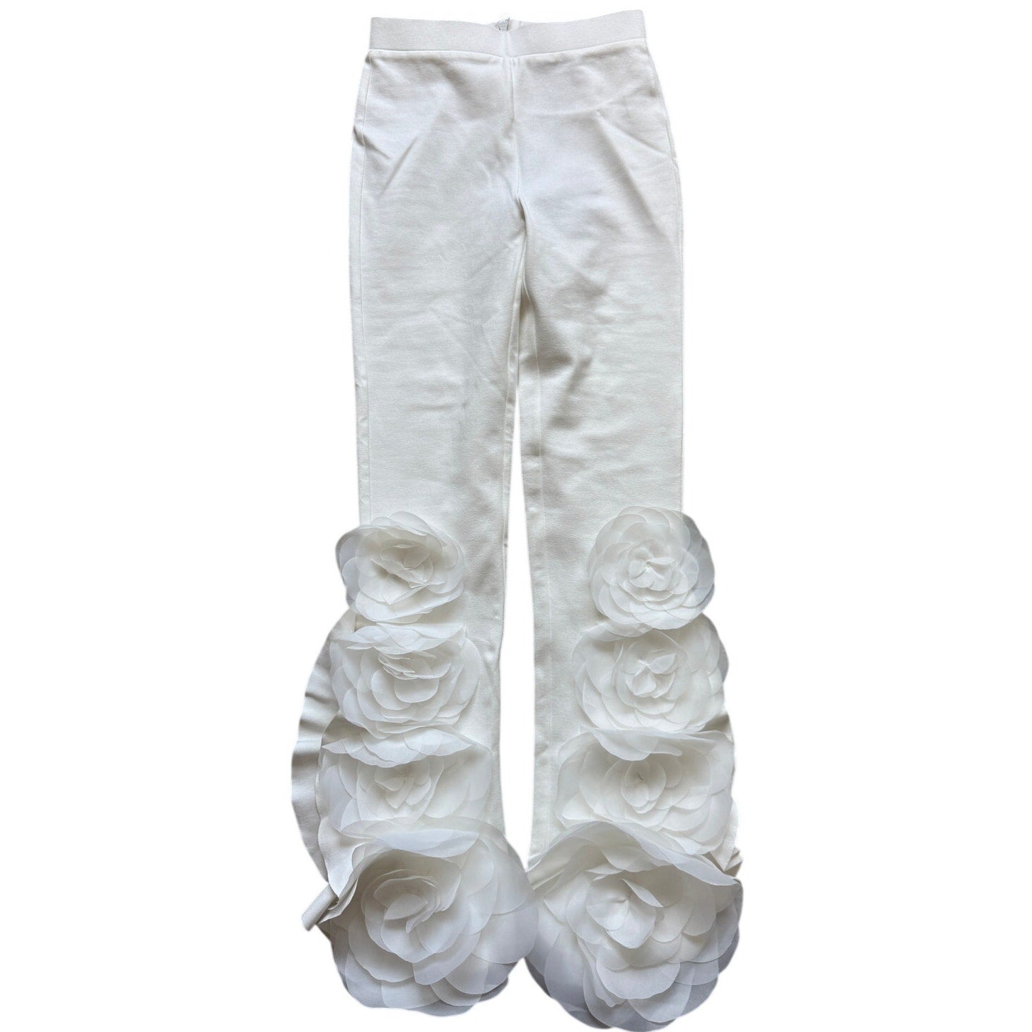 Organza Flower Ponte Knit Pants