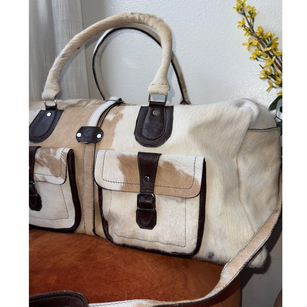 Handmade Cowhide Duffle Bag
