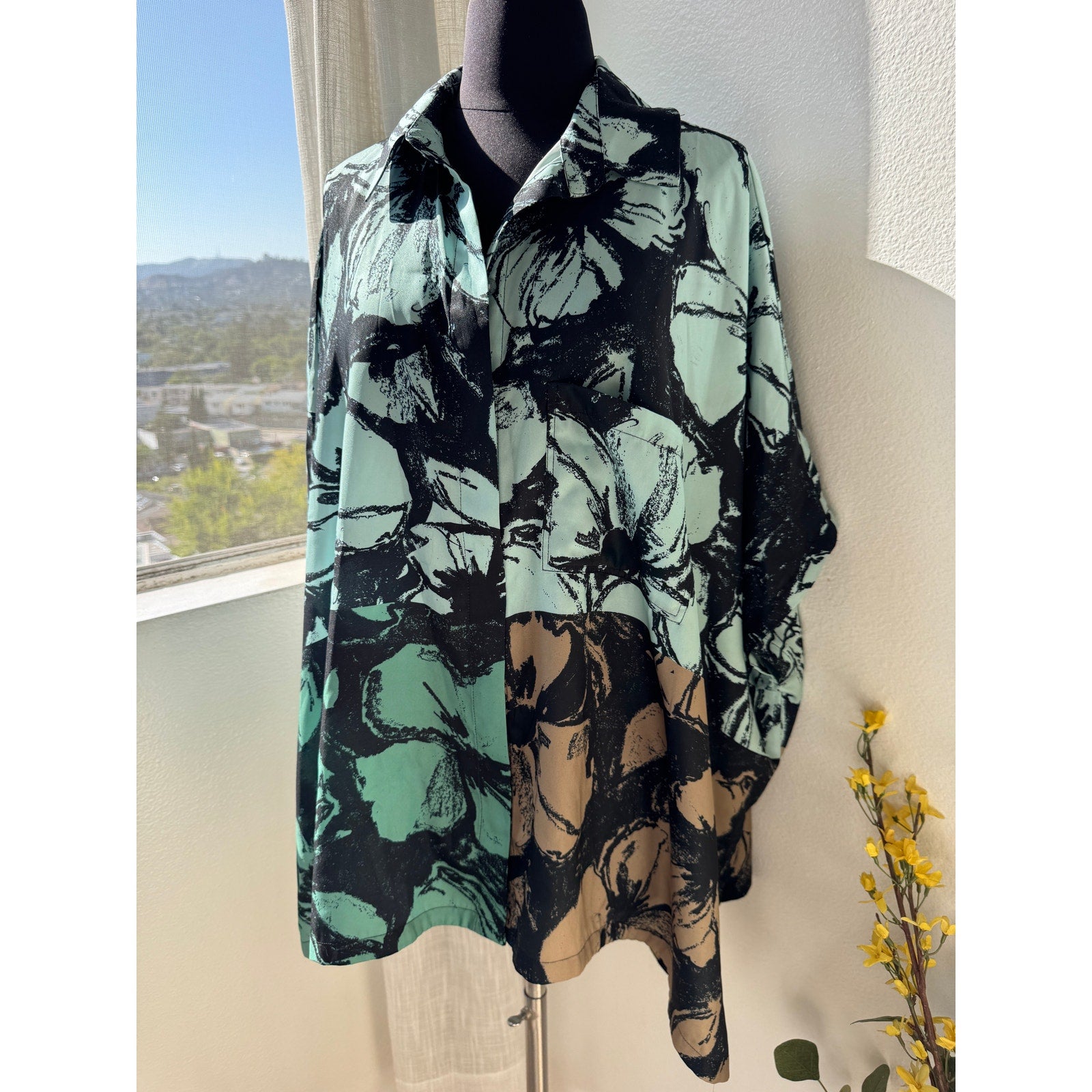 Luna Floral Colorblock Recycled Blend Top