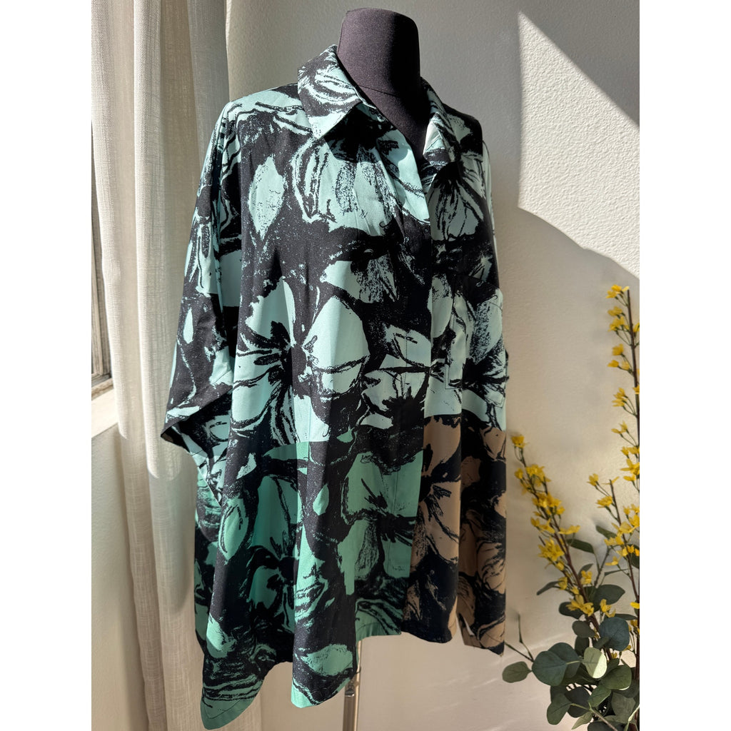 Luna Floral Colorblock Recycled Blend Top