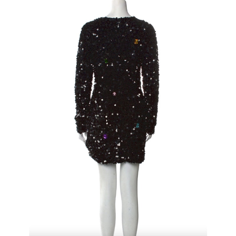 Serena Black Sequin Dress