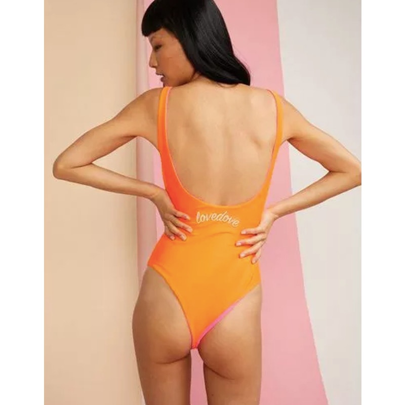 Reversible Love Dove One Piece Bathing Suit