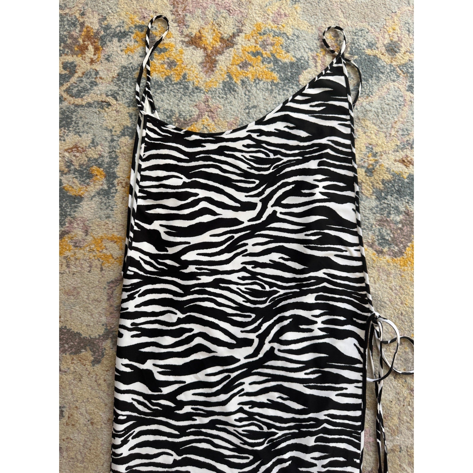 White & Black Midi Dress