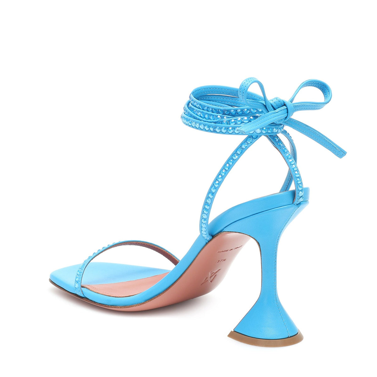 Blue Vita 95 Crystal Embellished Leather Sandals