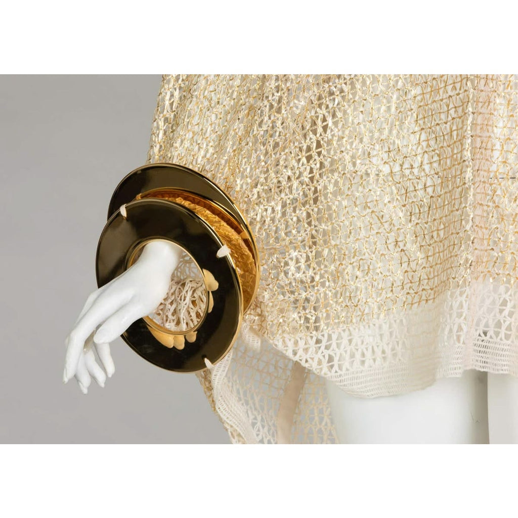 Junya Watanabe Comme des Garçons Open Knit Gold Bracelet Top