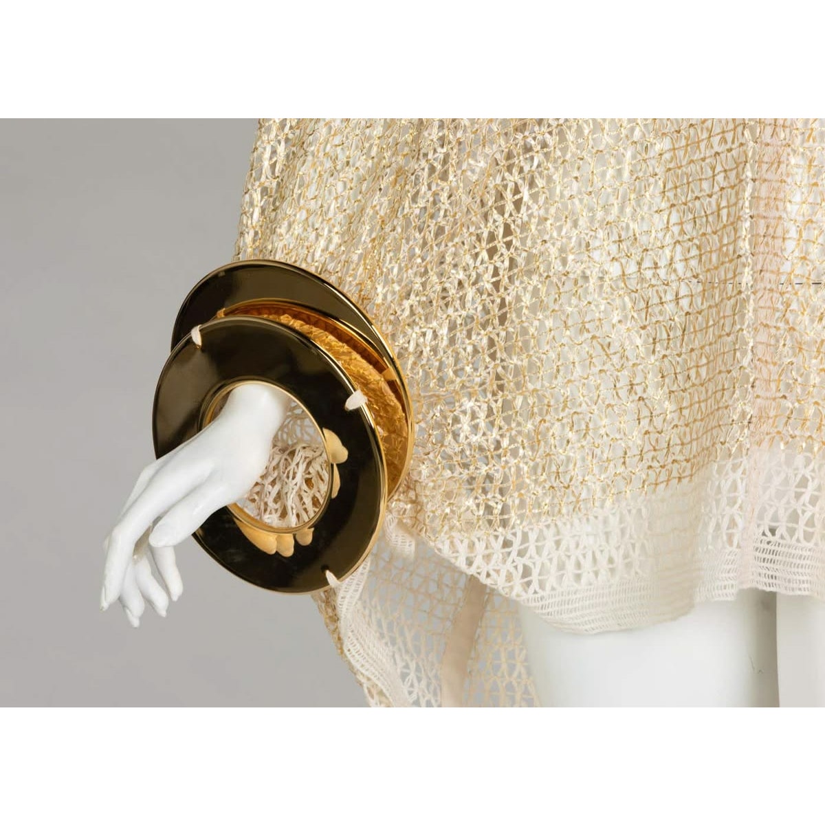 Junya Watanabe Comme des Garçons Open Knit Gold Bracelet Top