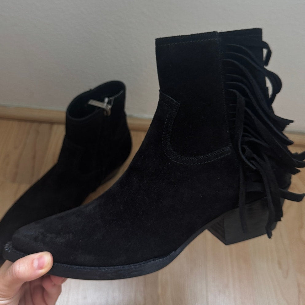Lukas Black Heeled Ankle Boot