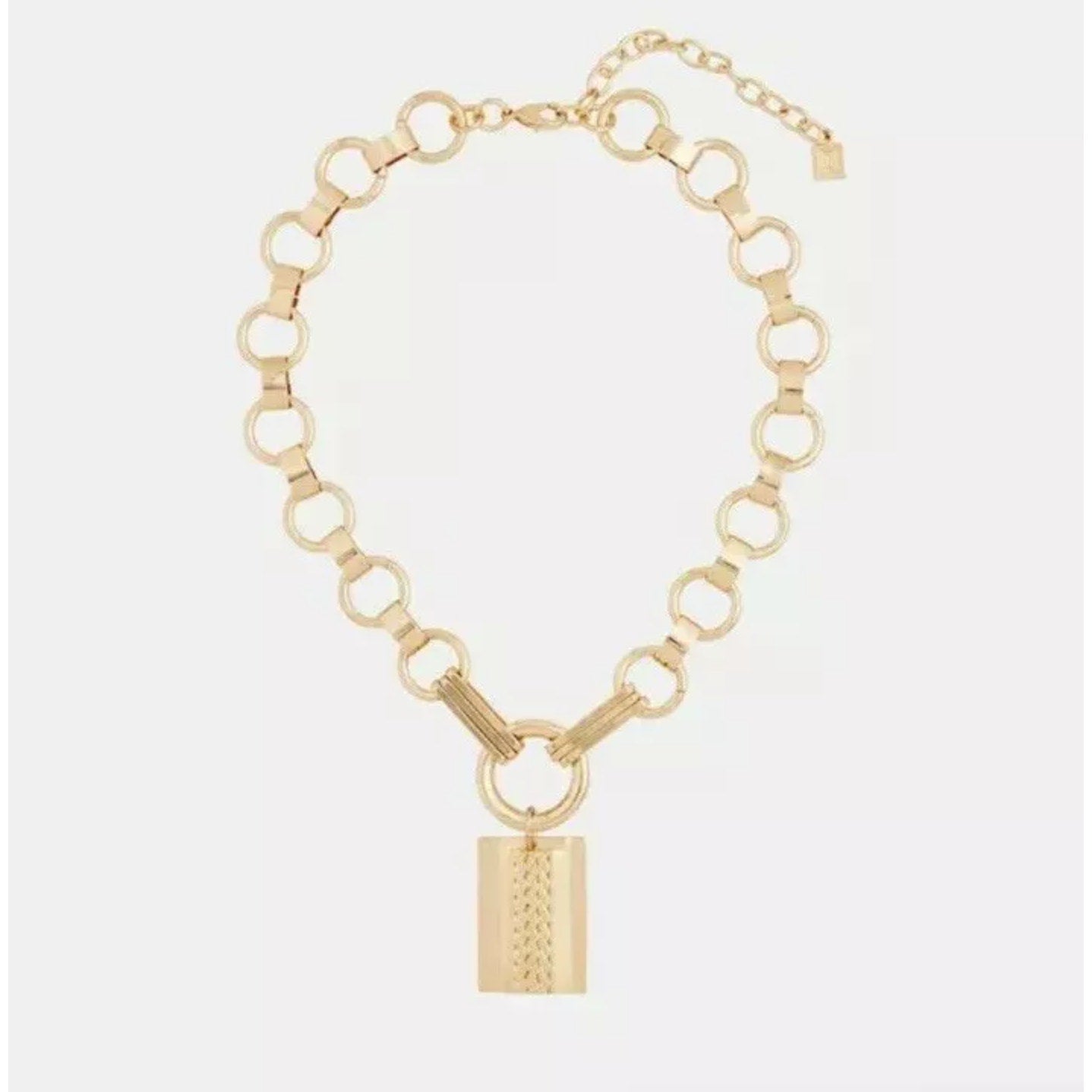 Elisa Gold Tone Chain Necklace w/ Pendant
