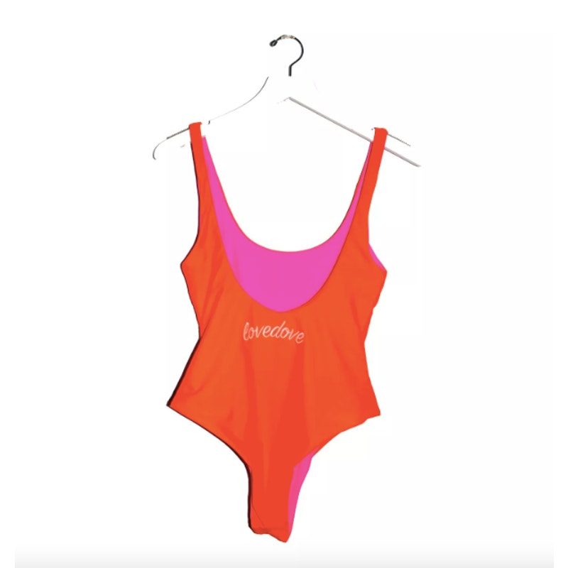 Reversible Love Dove One Piece Bathing Suit