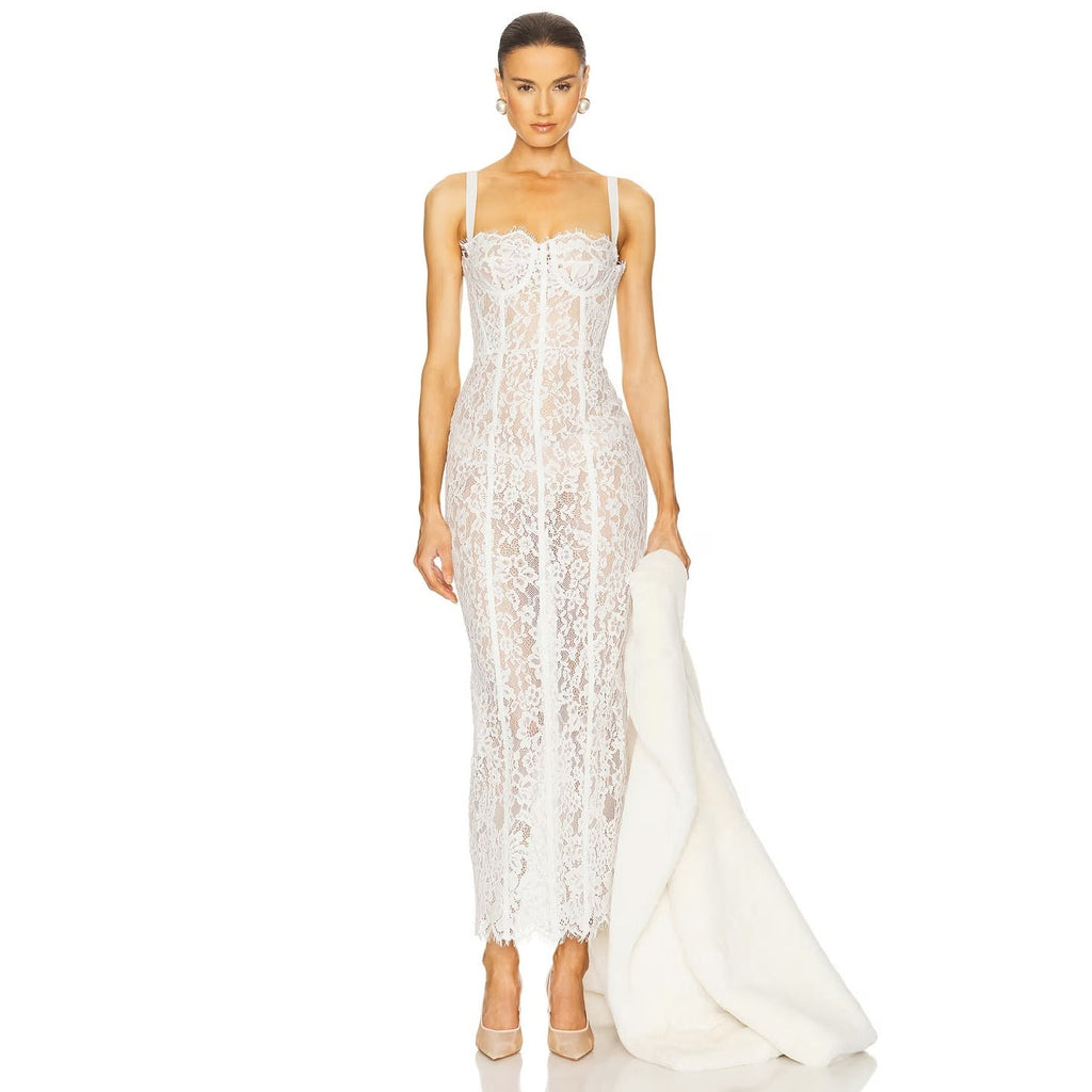 The Lace Column Dress