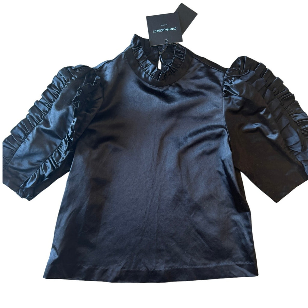 Felicity Satin Ruffle Top