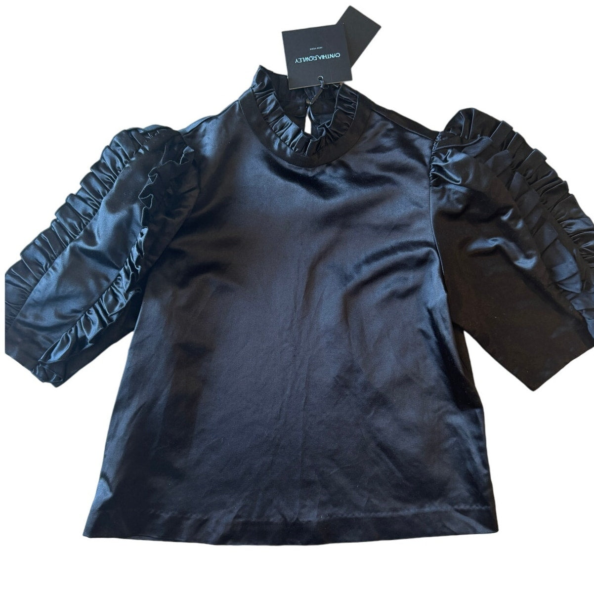 Felicity Satin Ruffle Top