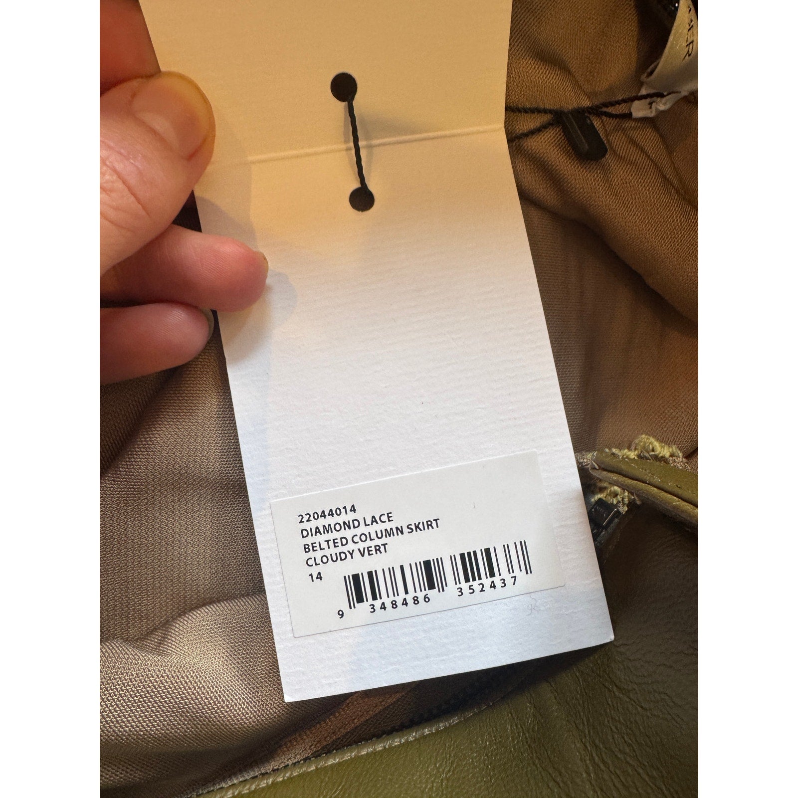 Diamond Lace Belted Column Skirt