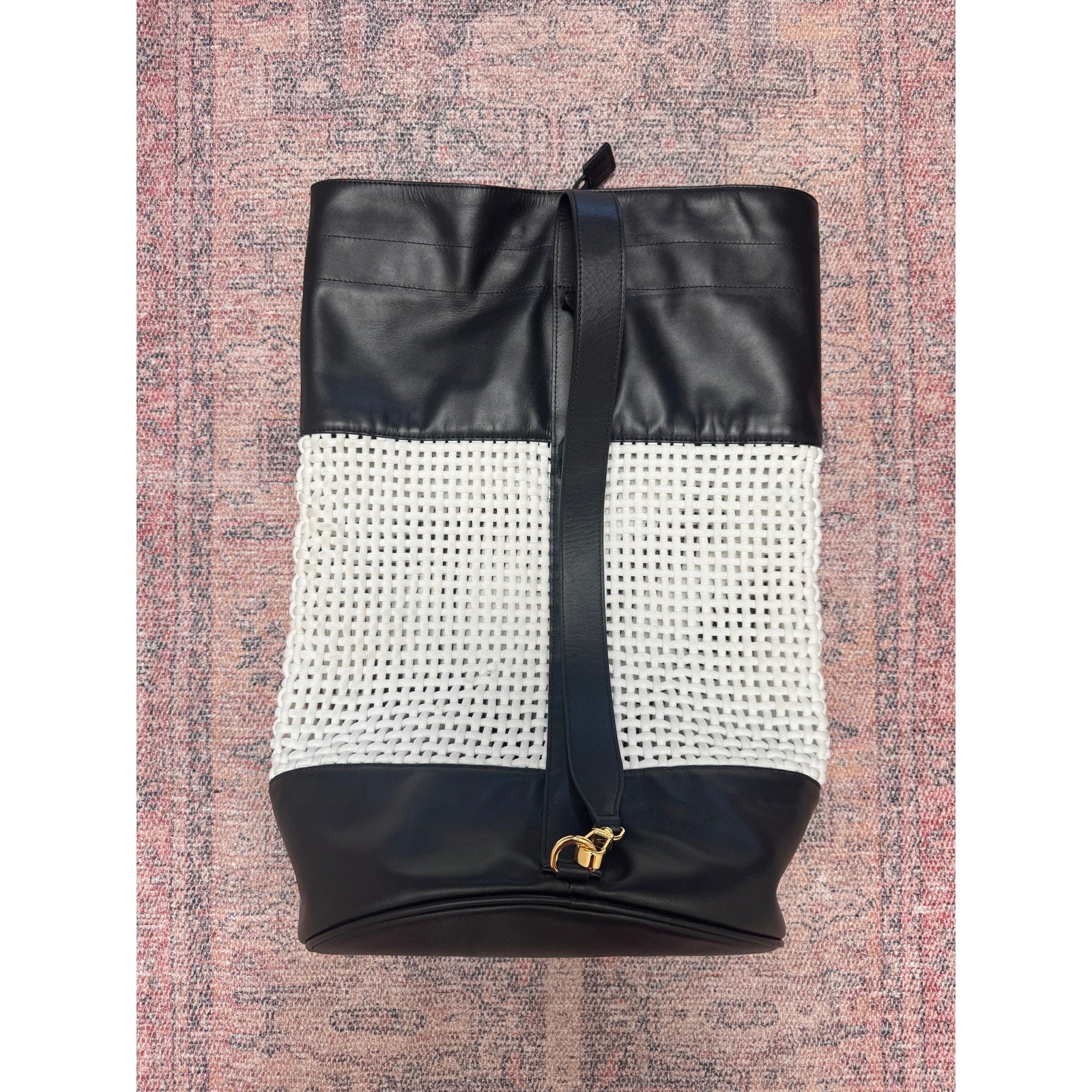 Leather Macramé Backpack