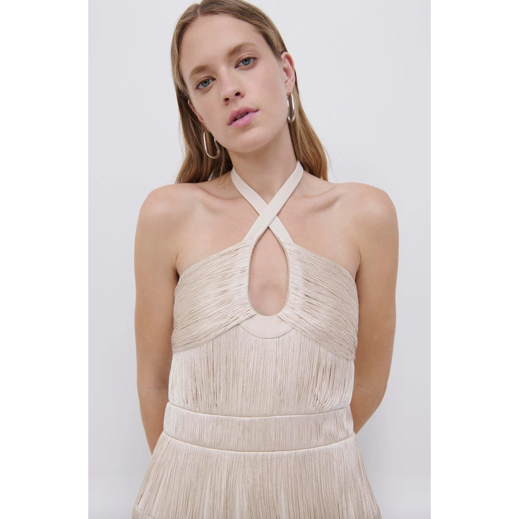 Baldwin Draped Fringe Maxi Dress