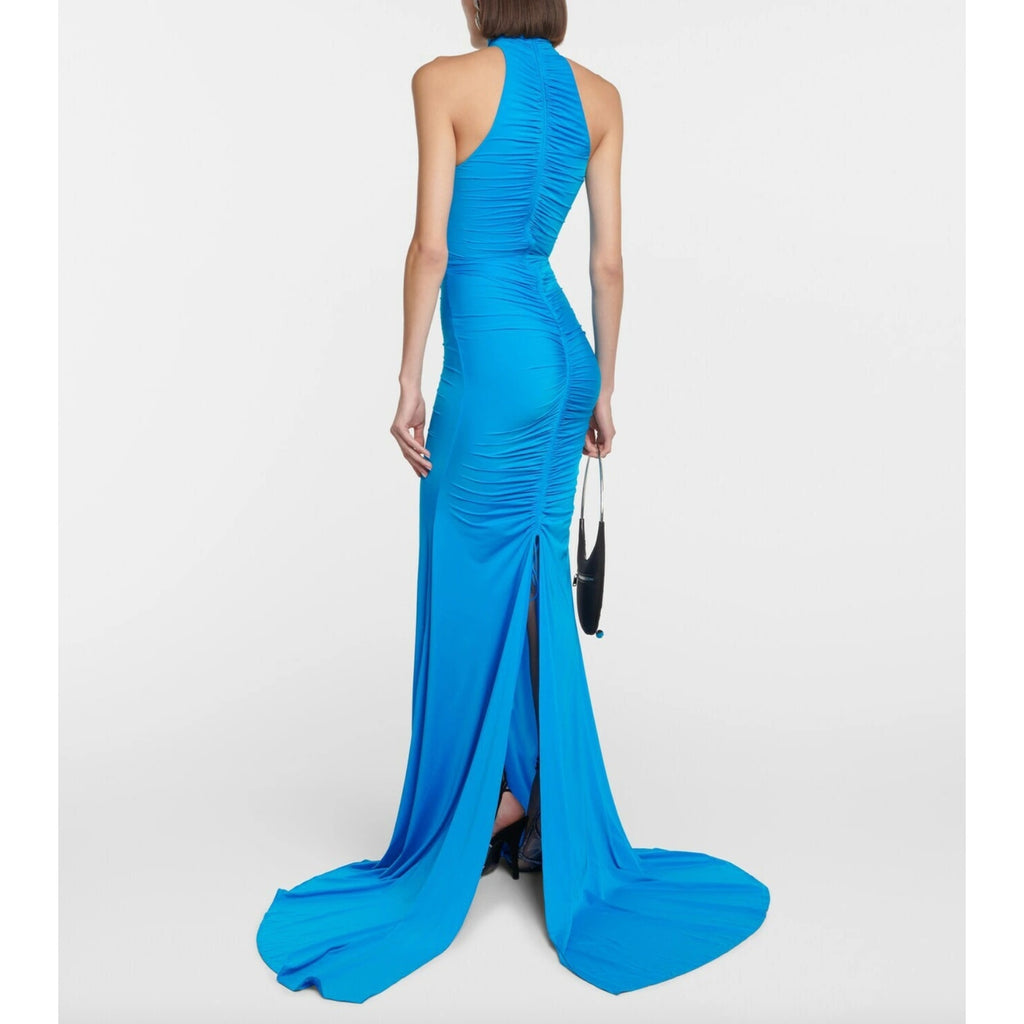 Lorne Halterneck Ruched Gown
