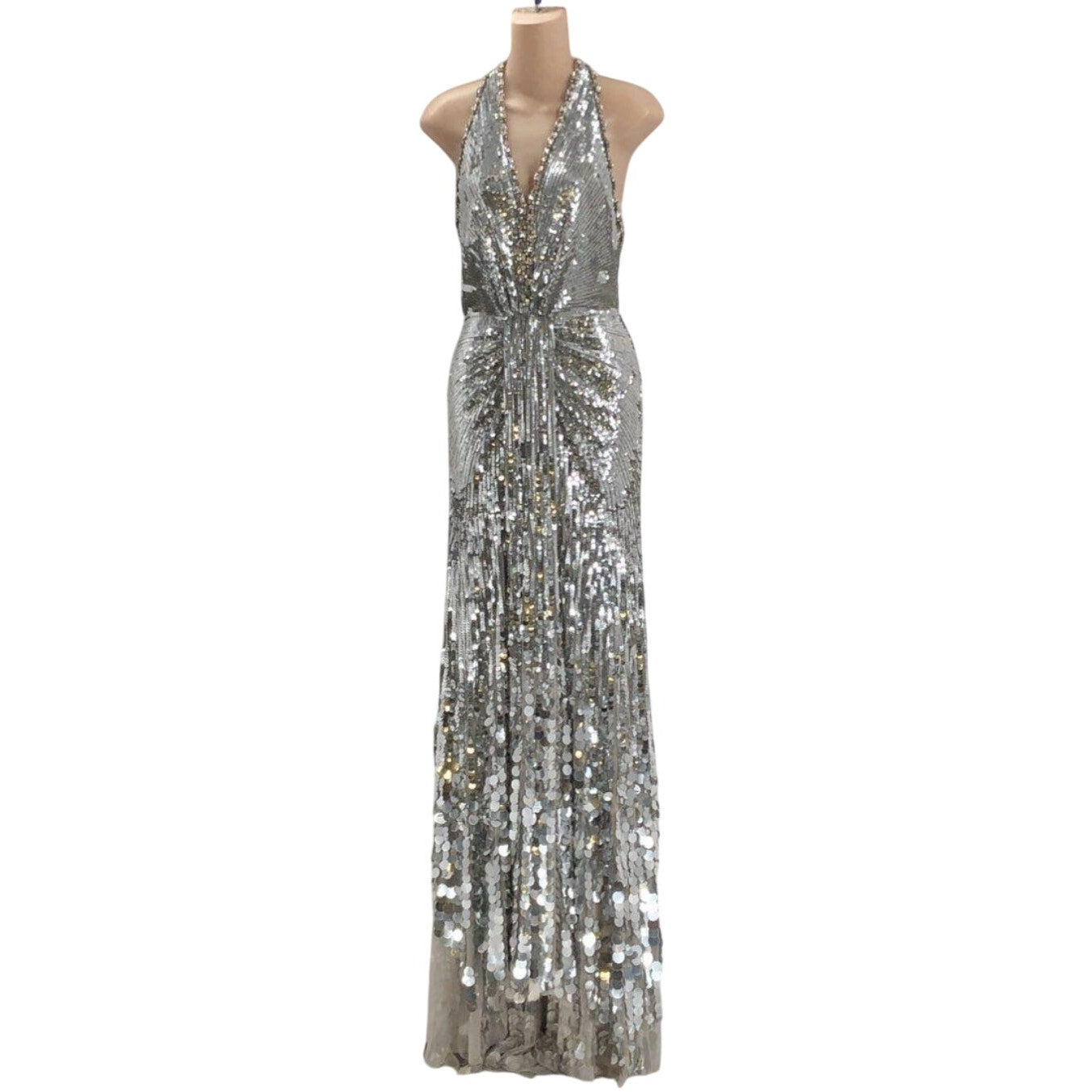 Mars Sequin-embellished Halterneck Gown