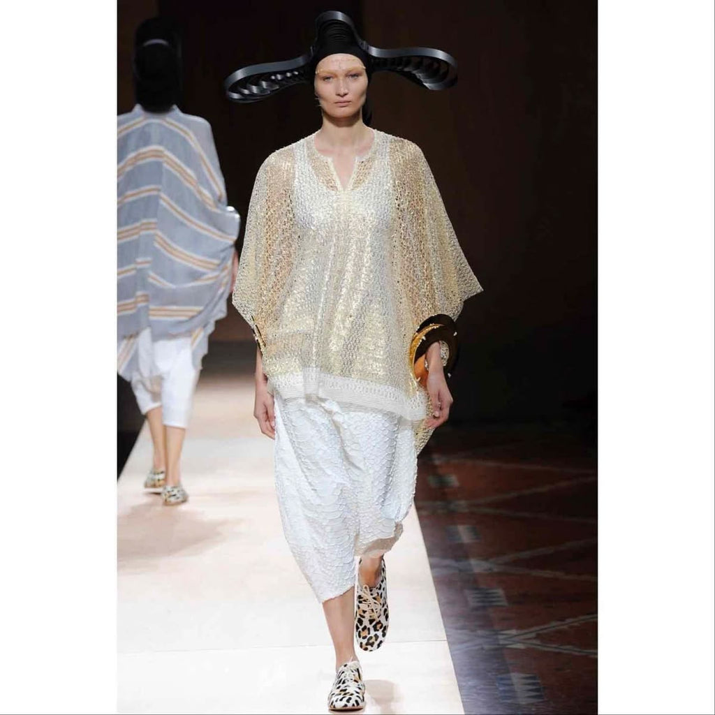 Junya Watanabe Comme des Garçons Open Knit Gold Bracelet Top