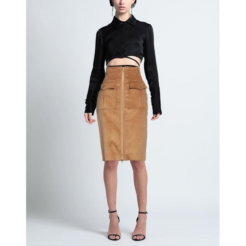 Corduroy Midi Pencil Skirt