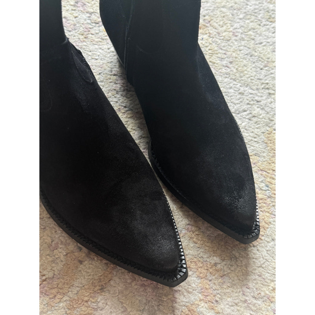 Lukas Black Heeled Ankle Boot