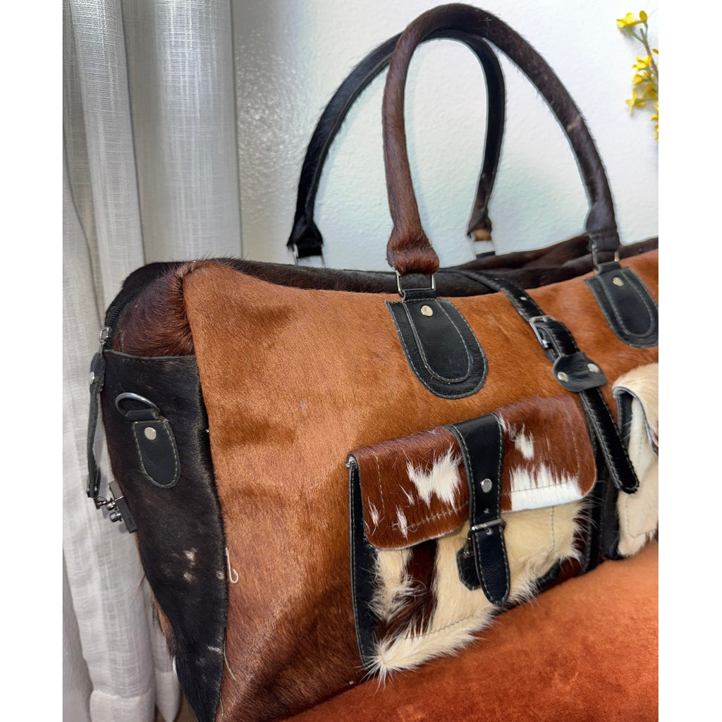 Handmade Cowhide Duffle Bag