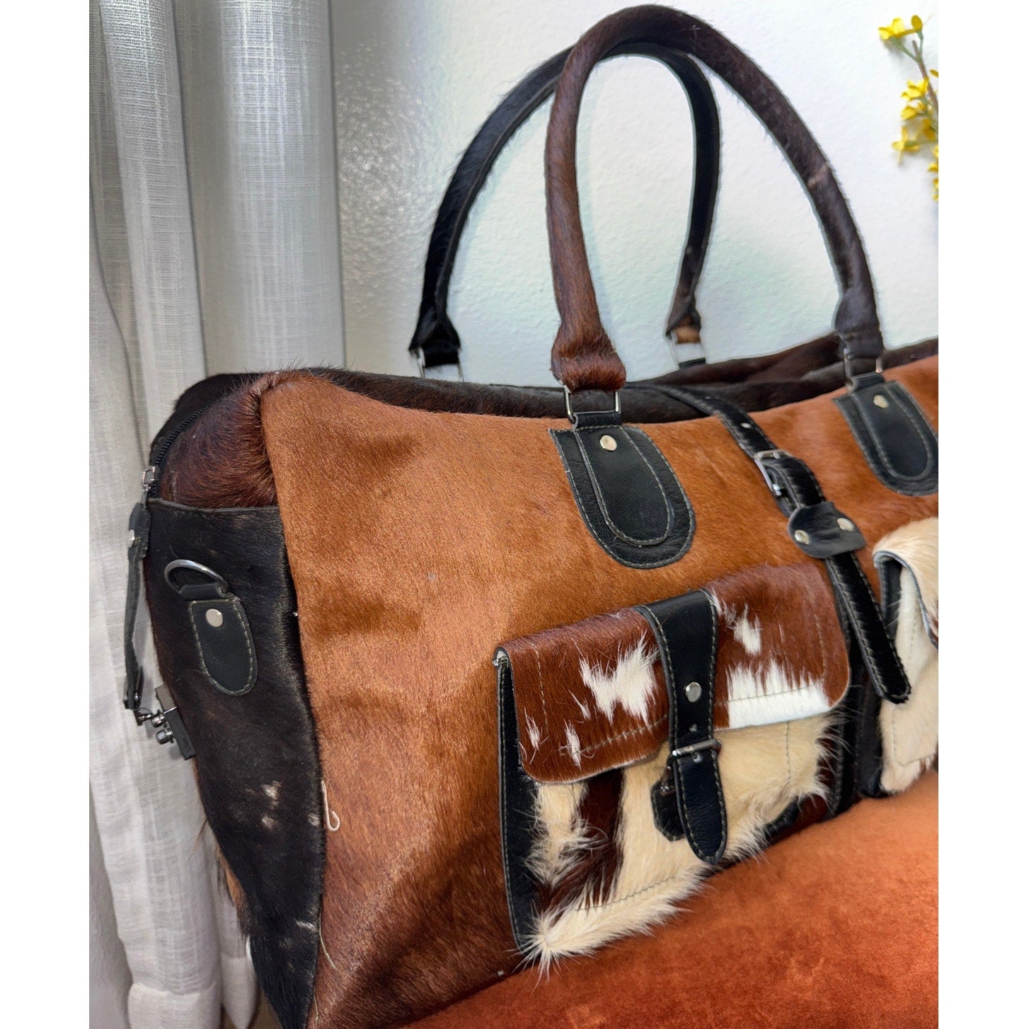 Handmade Cowhide Duffle Bag