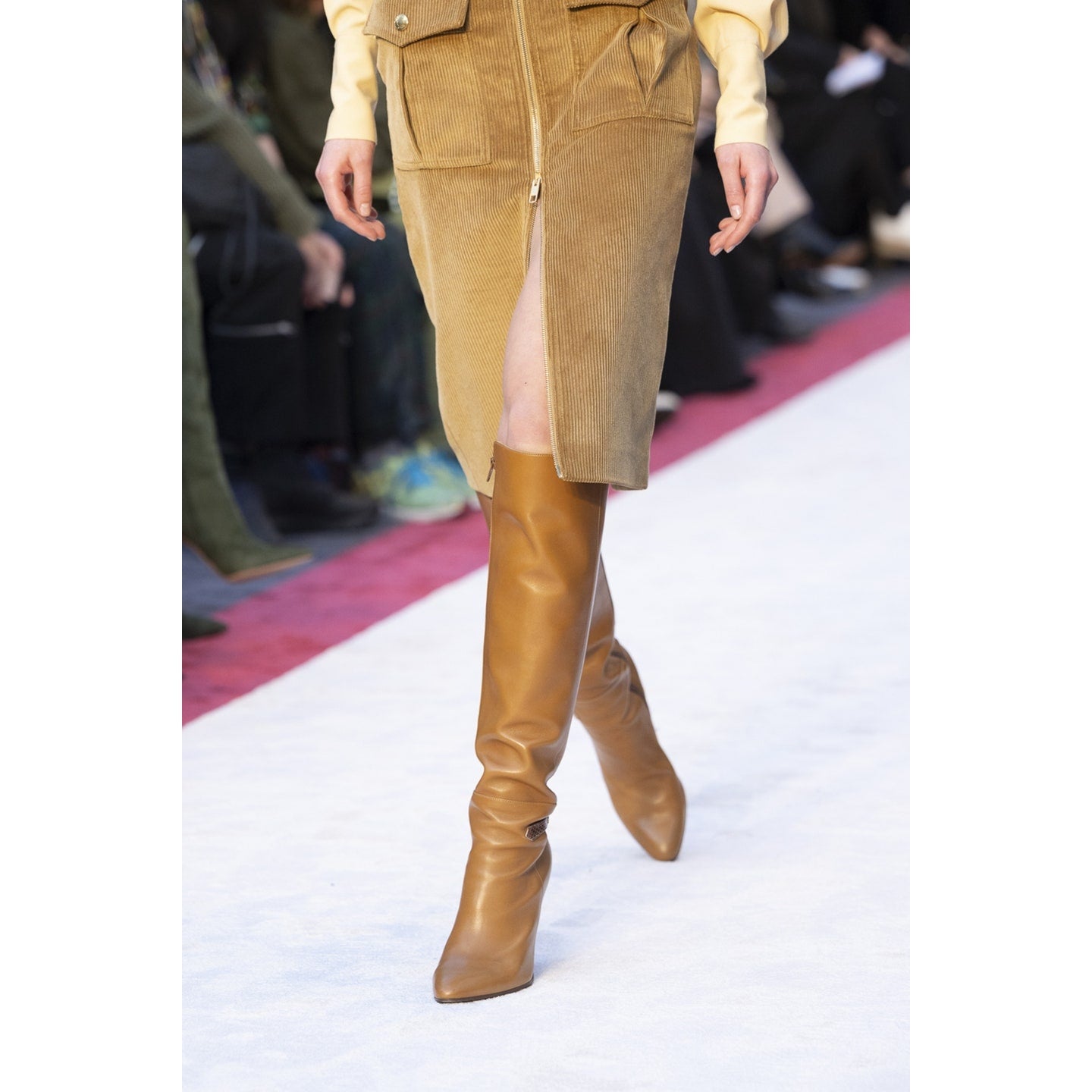 Corduroy Midi Pencil Skirt