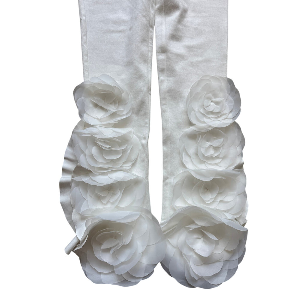 Organza Flower Ponte Knit Pants
