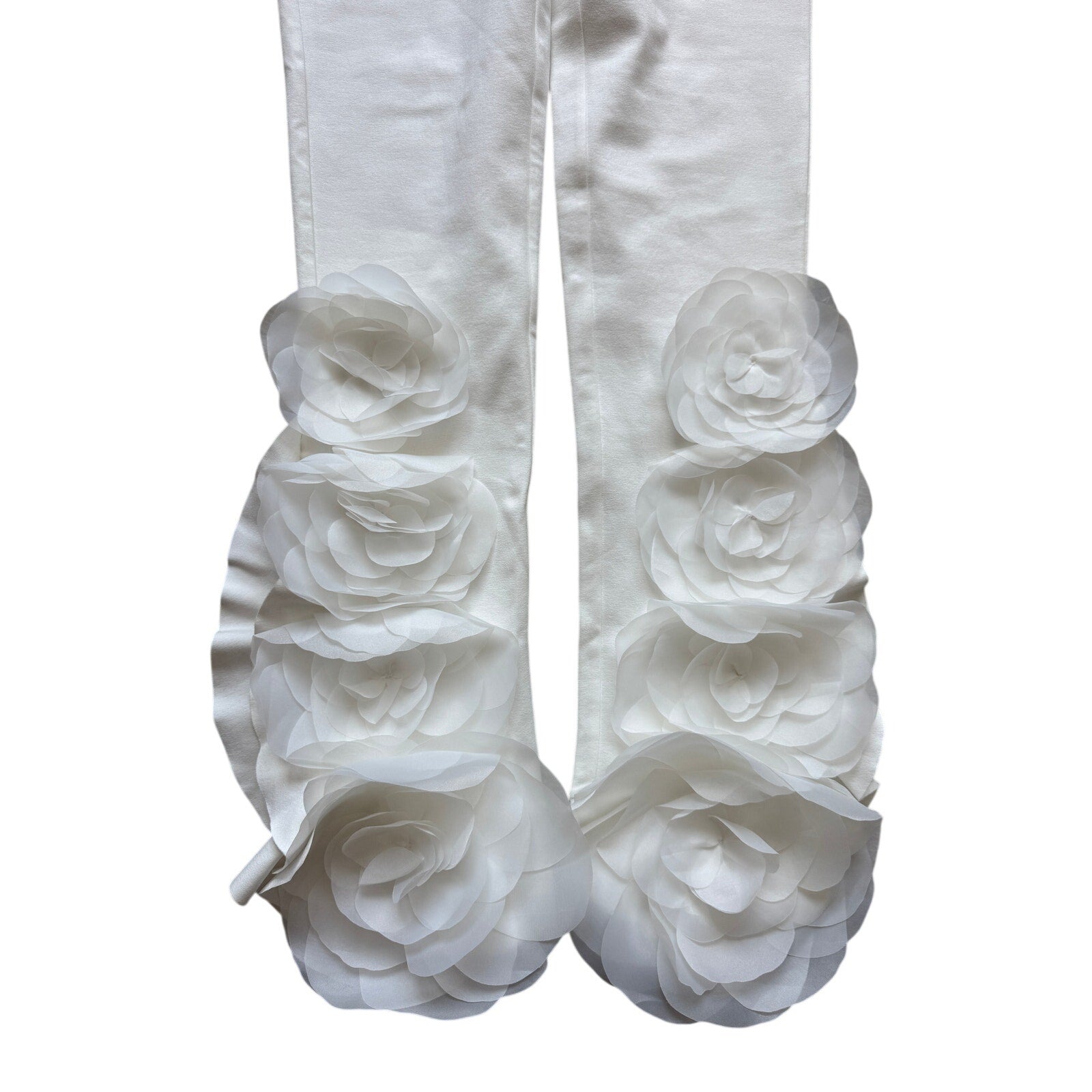 Organza Flower Ponte Knit Pants