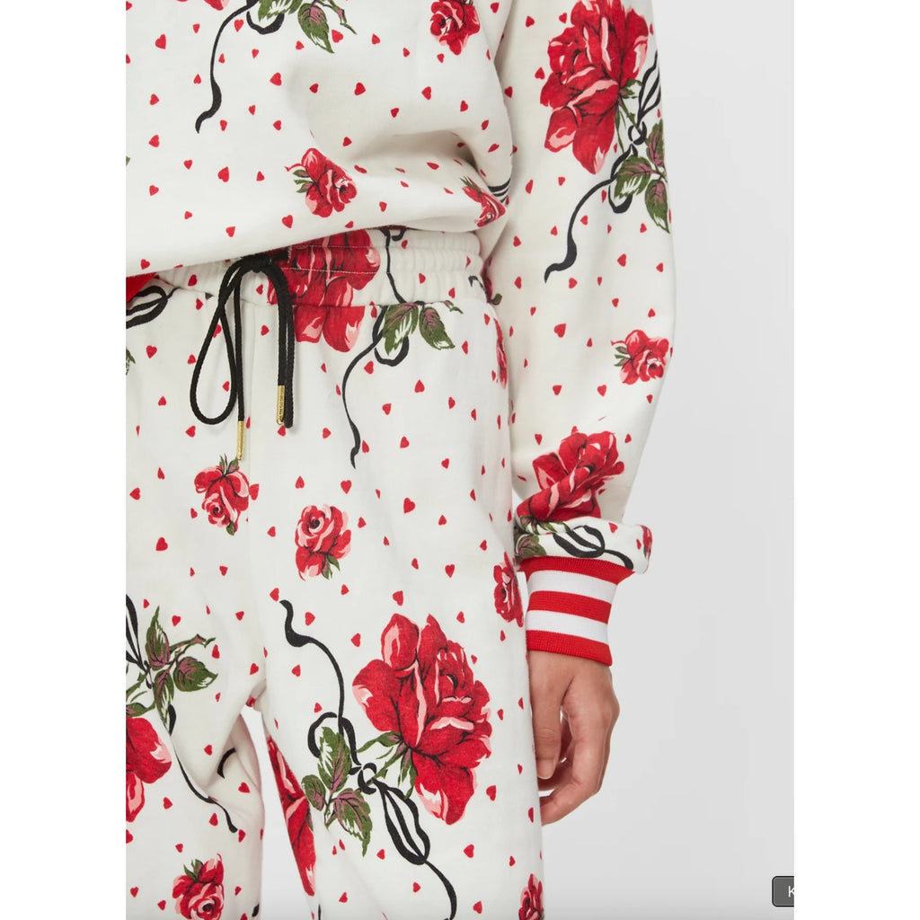 Rose Printed Sweatshirt & Jogger Set