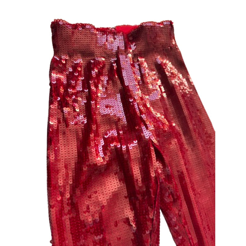 Stretch Sequin Legging With Ankle Zip Up