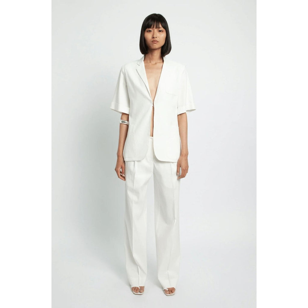 Short Sleeve Pocket Blazer & Low Rise Pant SET