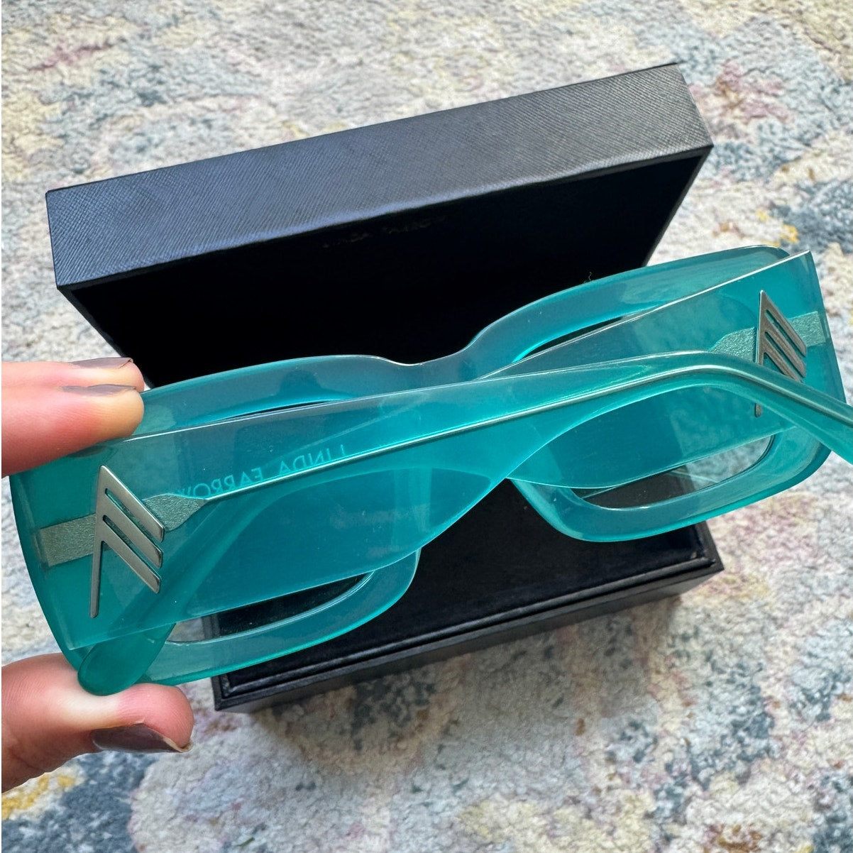 Linda Farrow x THE ATTICO Marfa Rectangular Sunglasses