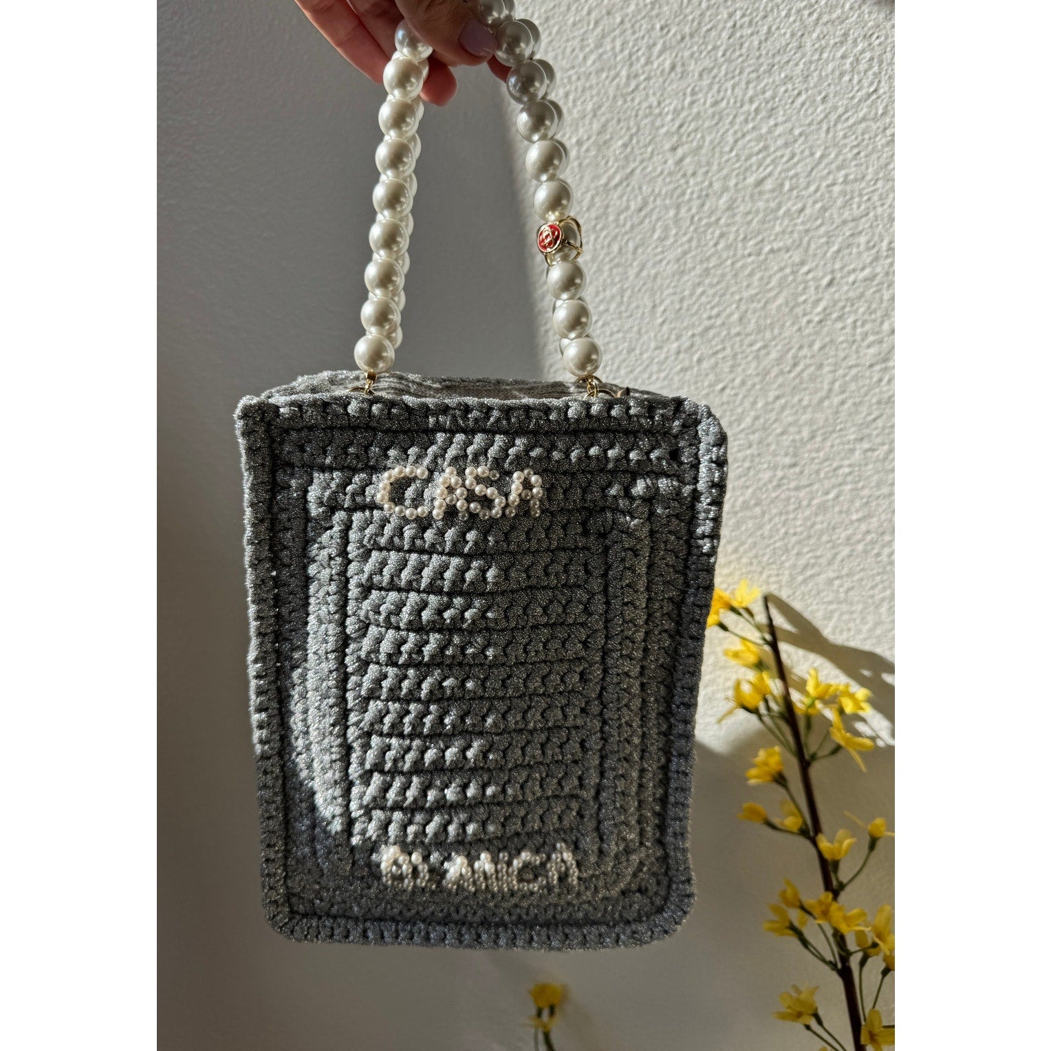 Pearl Mini Crochet Bag