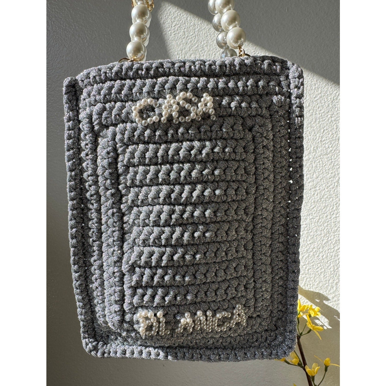 Pearl Mini Crochet Bag