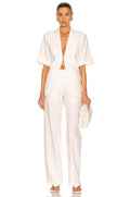 Short Sleeve Pocket Blazer & Low Rise Pant SET