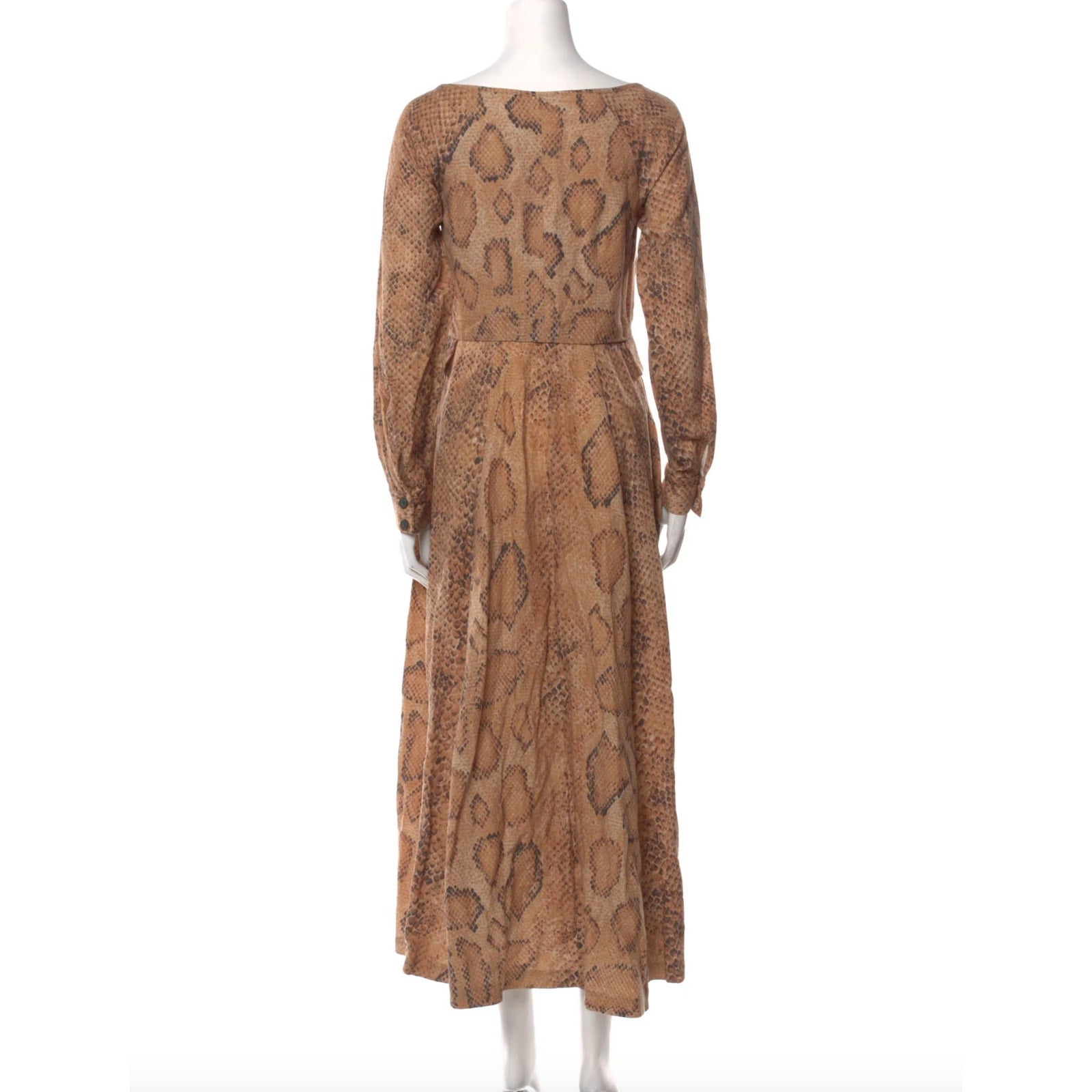 Silvana Snake-Print Midi Dress